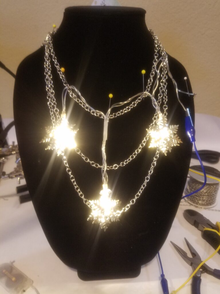 DIY  Shrink Plastic Snowflake Necklace